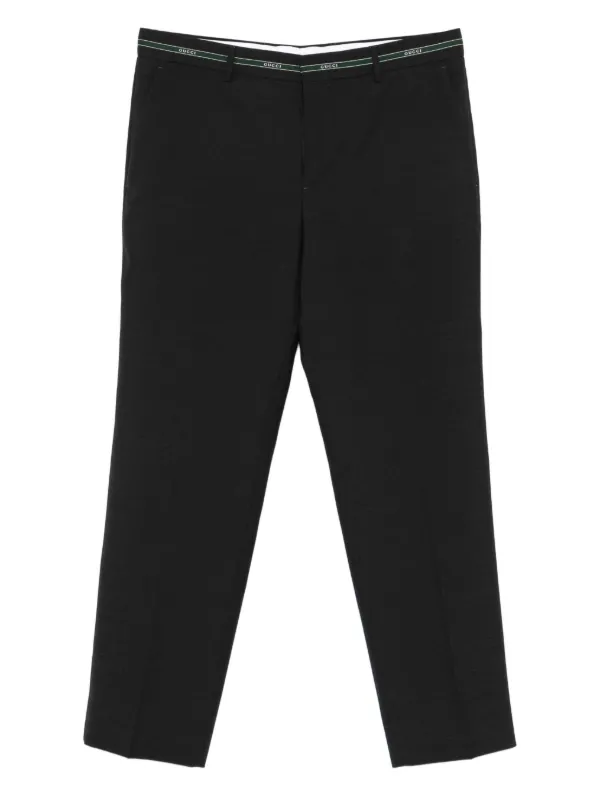 Gucci ロゴウエスト パンツ | グレー | FARFETCH JP