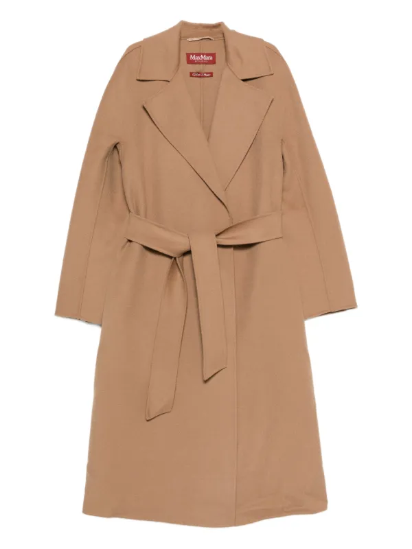 Max Mara ベルテッド コート | ブラウン | FARFETCH JP