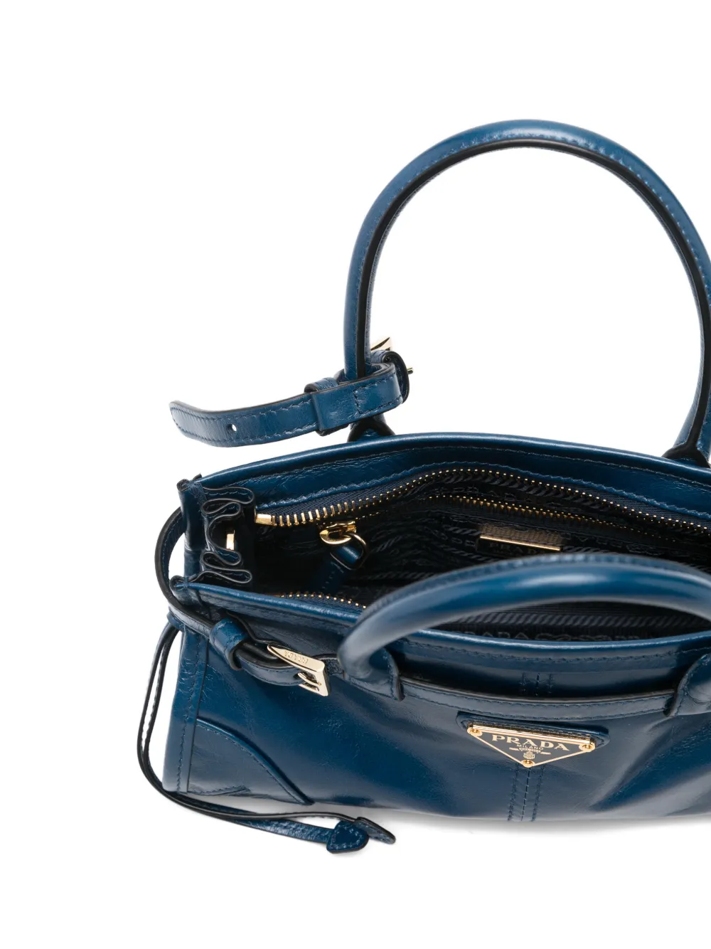 Prada Bonnie leren mini-handtas Blauw