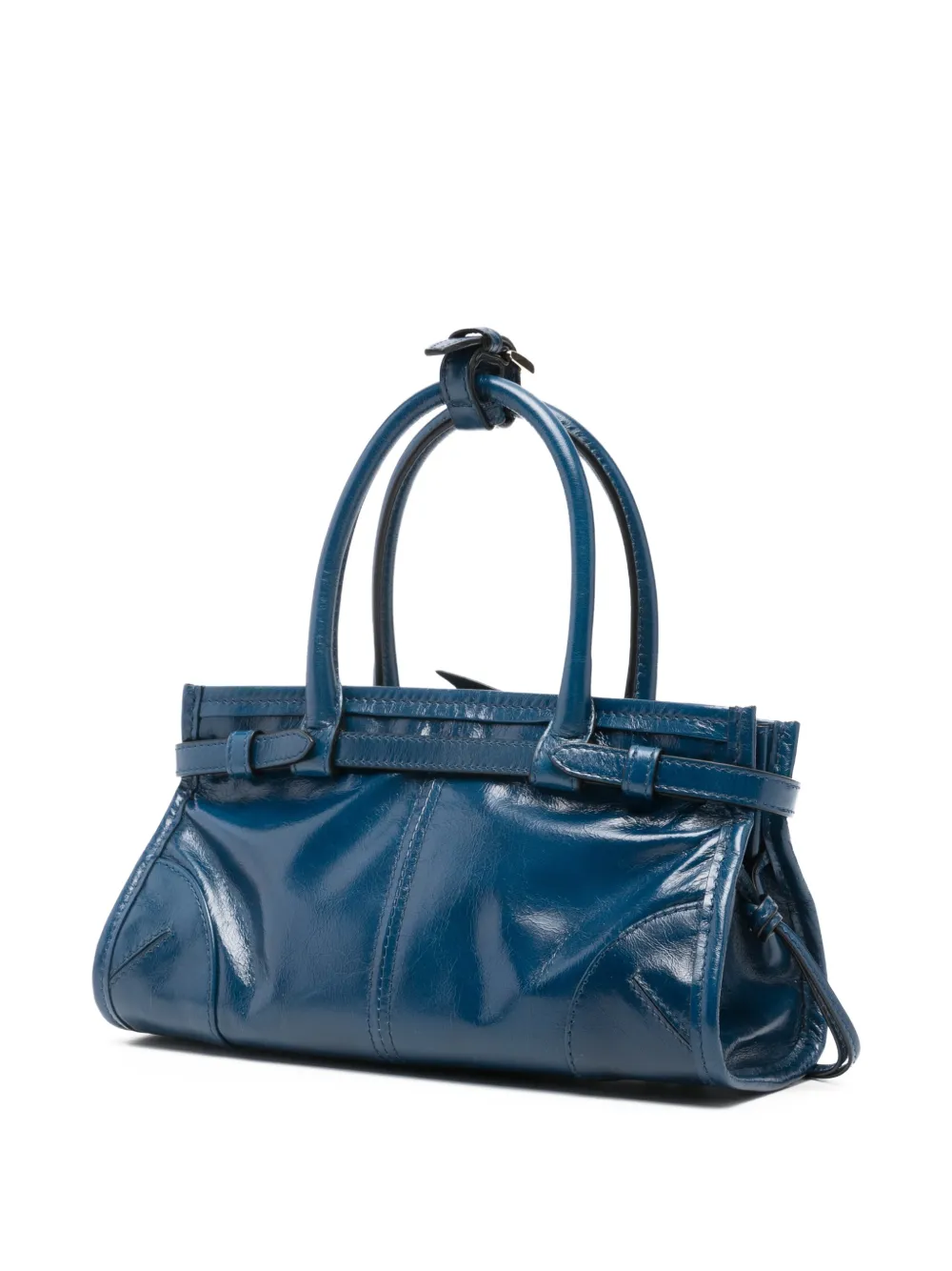 Prada Bonnie leren mini-handtas Blauw