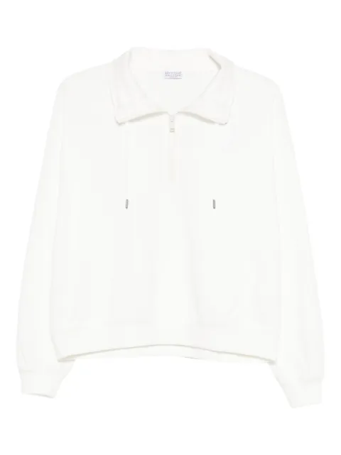 Brunello Cucinelli sudadera con cierre en el cuello