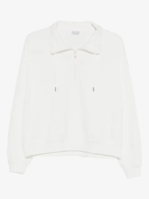 Brunello Cucinelli sudadera con cierre en el cuello