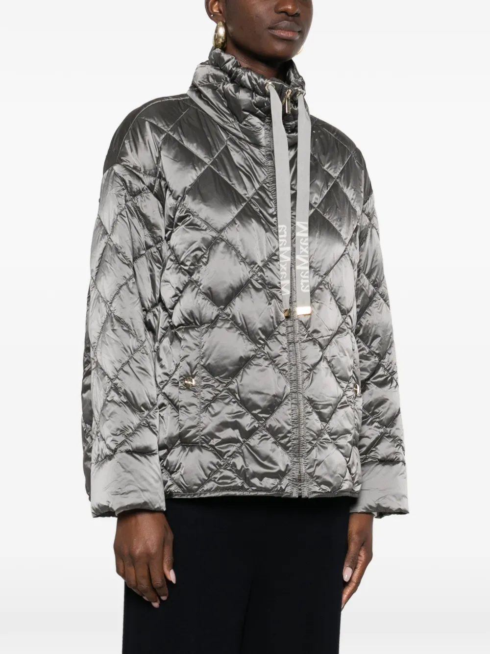  Max Mara Boxy-fit Quilted Jacket - Grey 