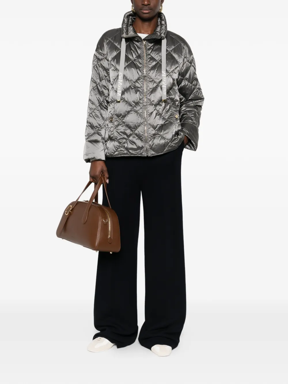  Max Mara Boxy-fit Quilted Jacket - Grey 