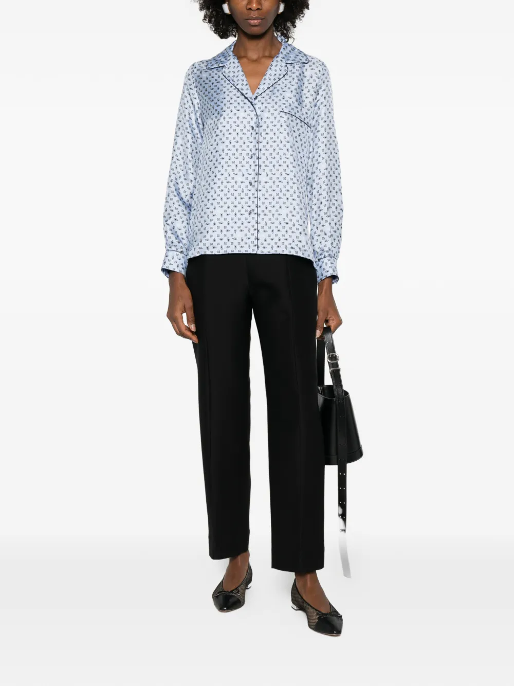 Max Mara blouse met paisley-print Blauw