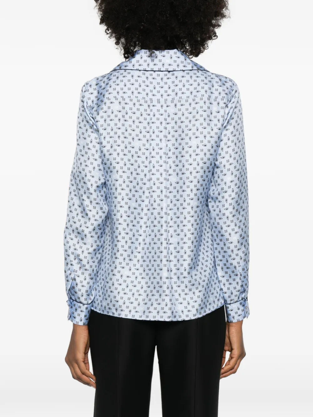 Max Mara blouse met paisley-print Blauw