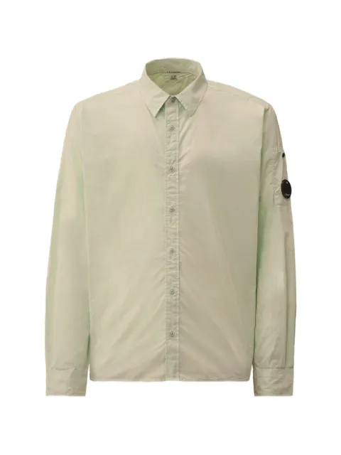 C.P. Company langærmet skjorte i poplin med knapper og linsedetalje