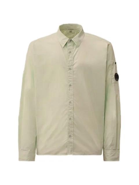 C.P. Company poplin long-sleeves lens-detail button-up shirt