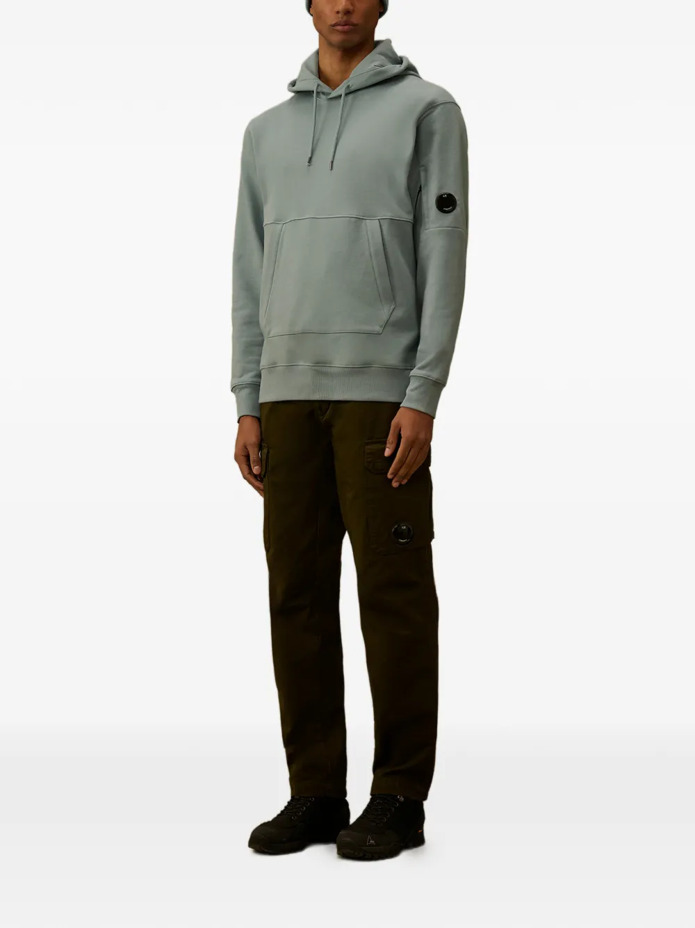 C.P. Company Hoodie met logopatch Blauw