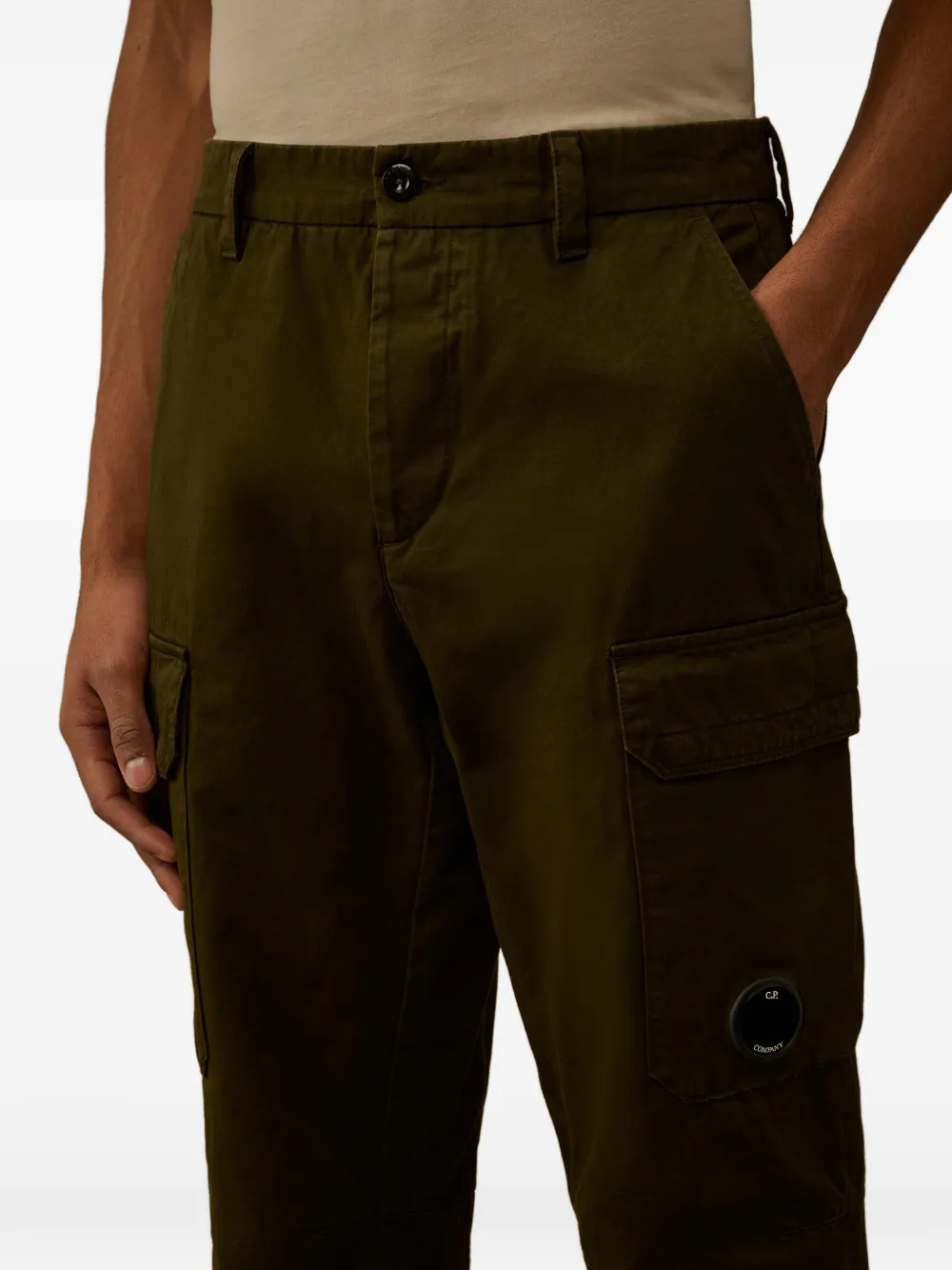 C.P. Company Broek met cargo zak Groen