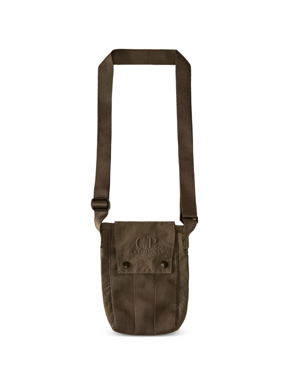 C.P. Company logo-embroidered messenger bag - Grigio