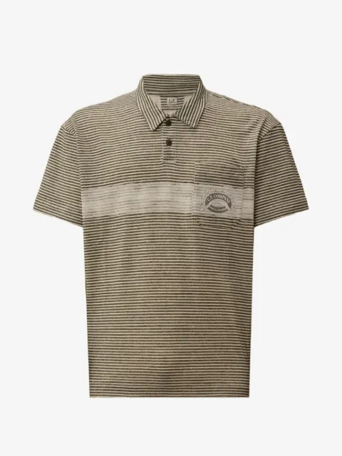 C.P. Company Gestreiftes Poloshirt mit Brusttasche