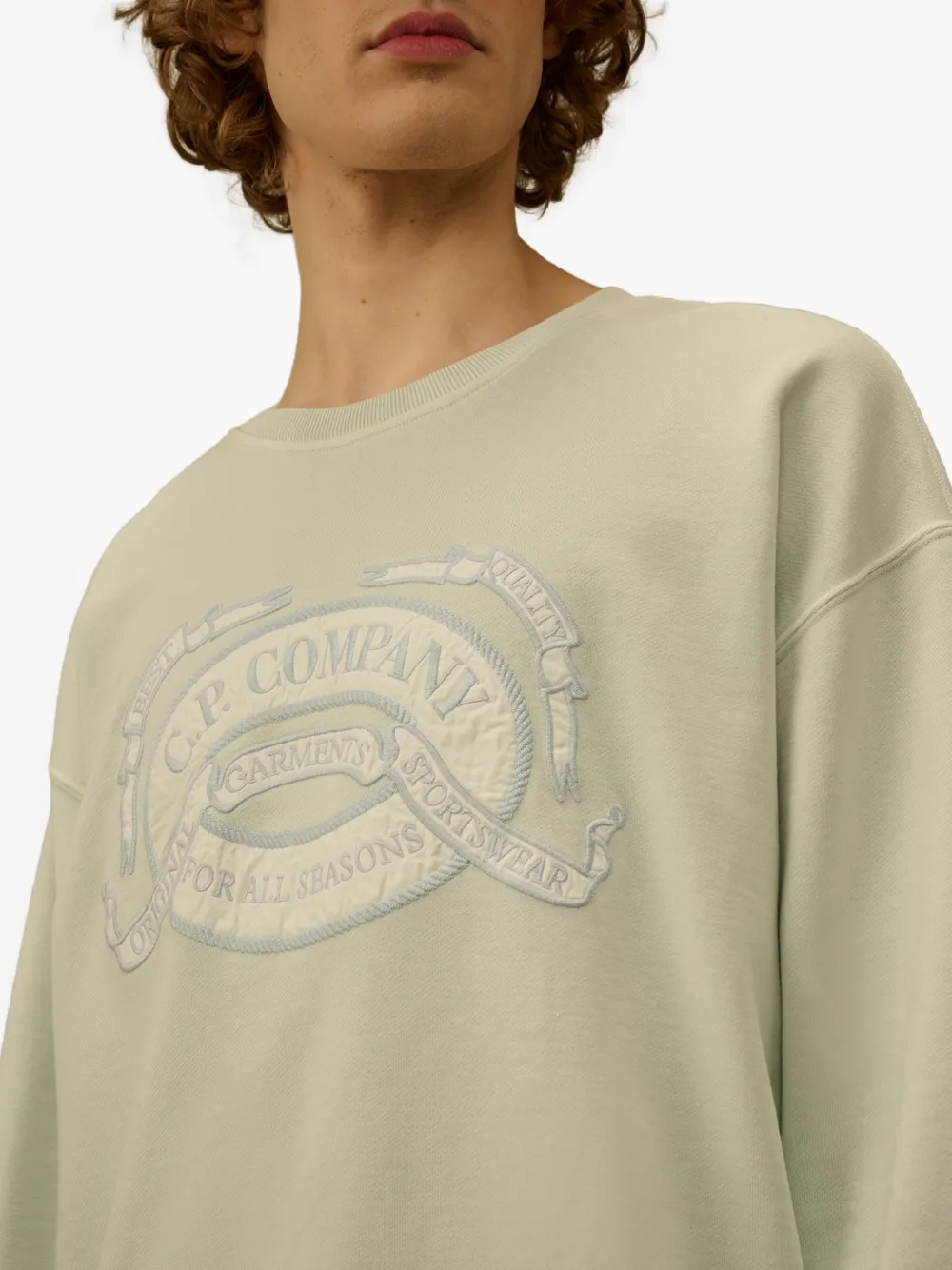 C.P. Company Sweater met logo Groen