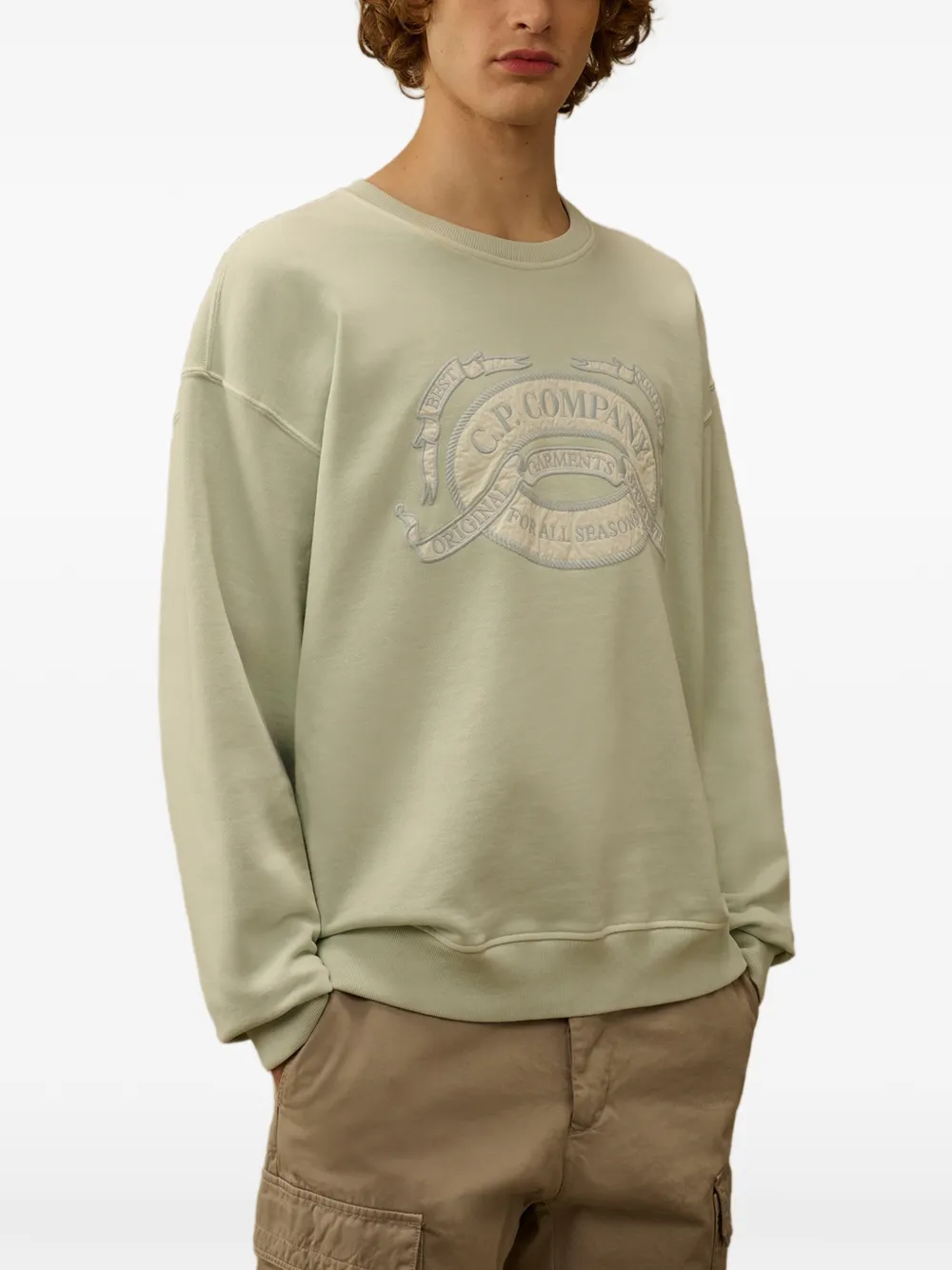 C.P. Company Sweater met logo Groen
