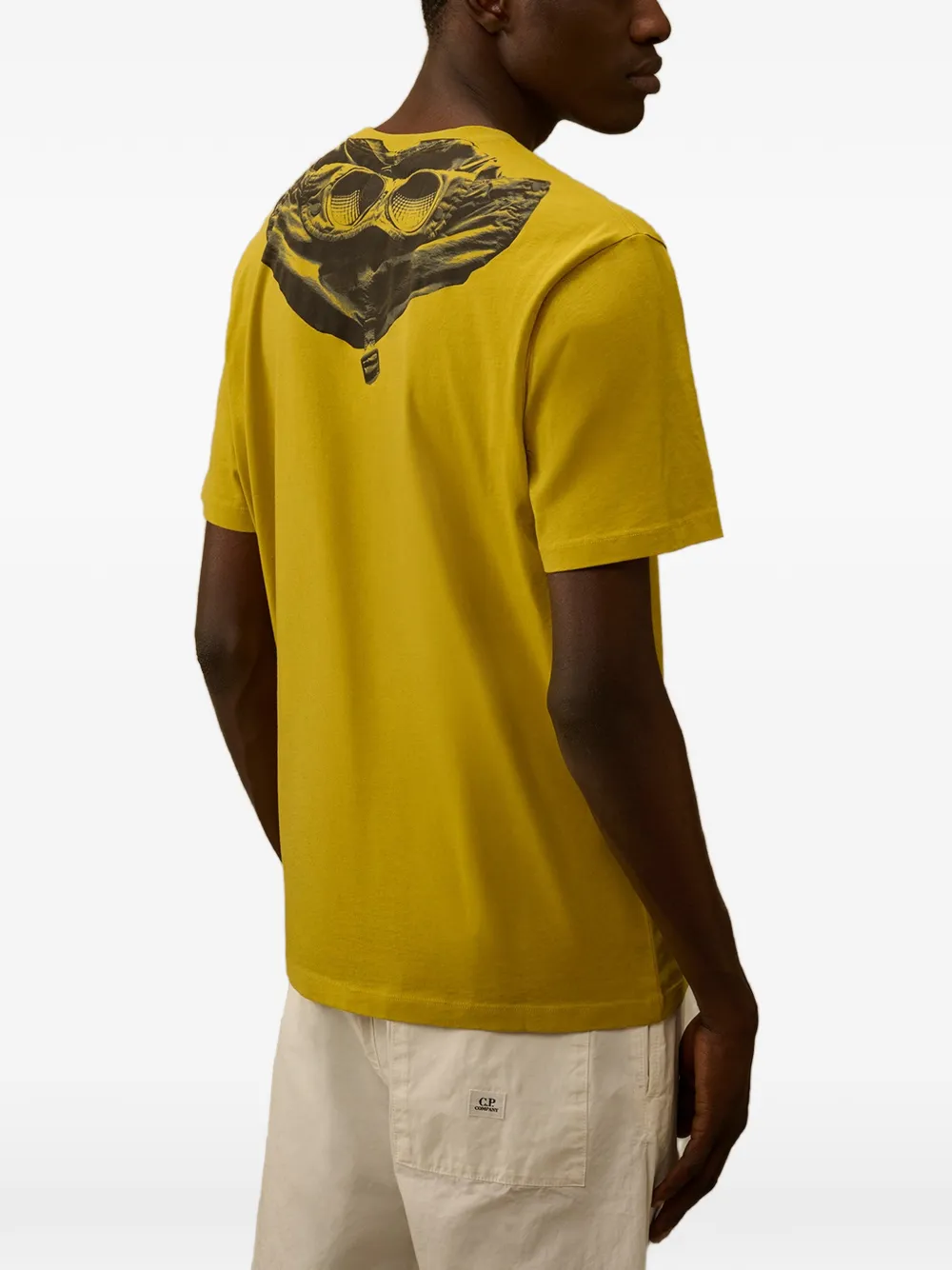 C.P. Company 30 1 jersey Goggle T-shirt met korte mouwen Geel