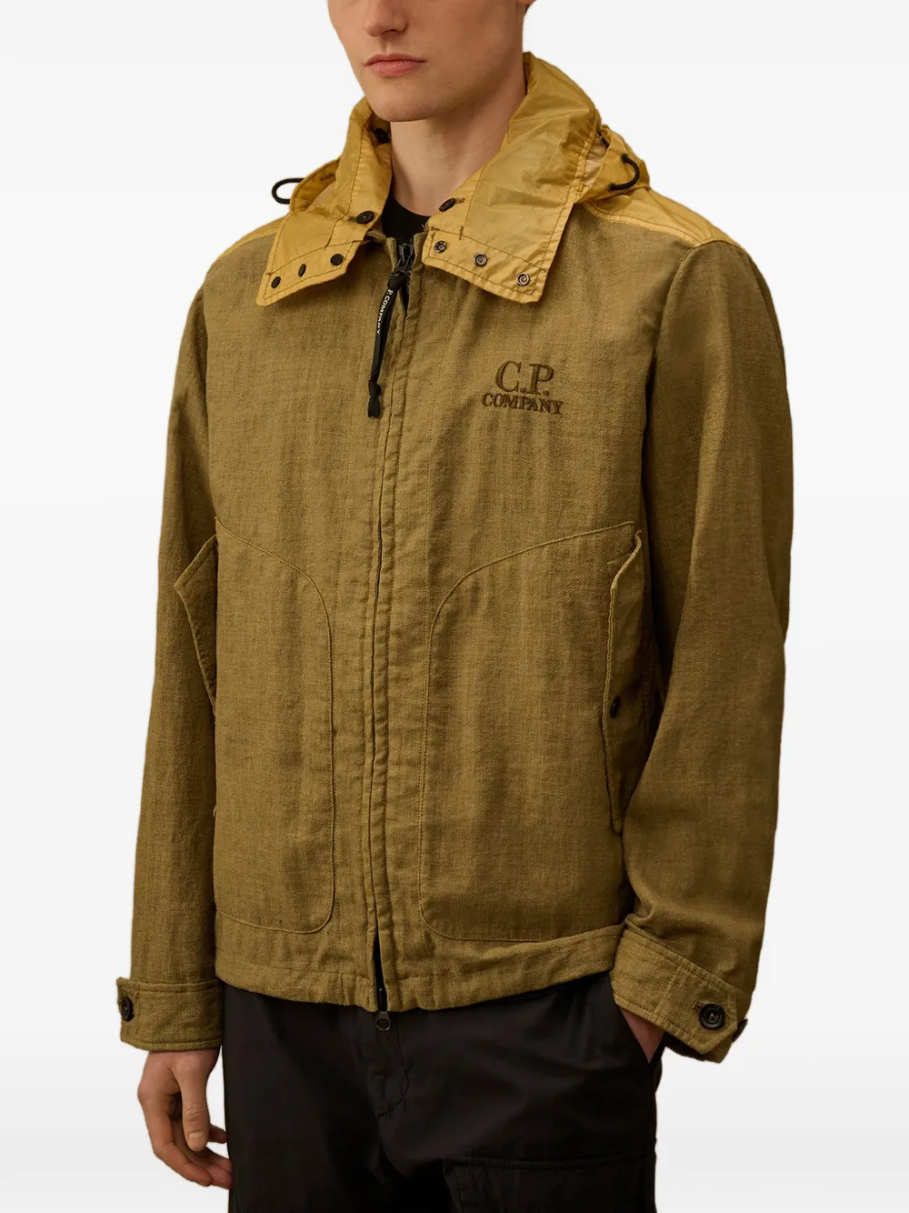 C.P. Company Rafia-R jack met goggle detail Groen