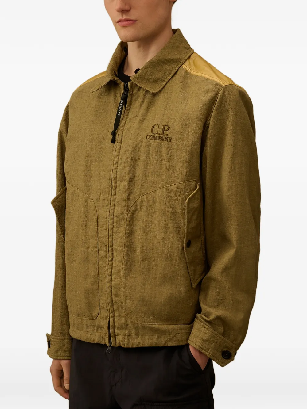 C.P. Company Rafia-R jack met goggle detail Groen