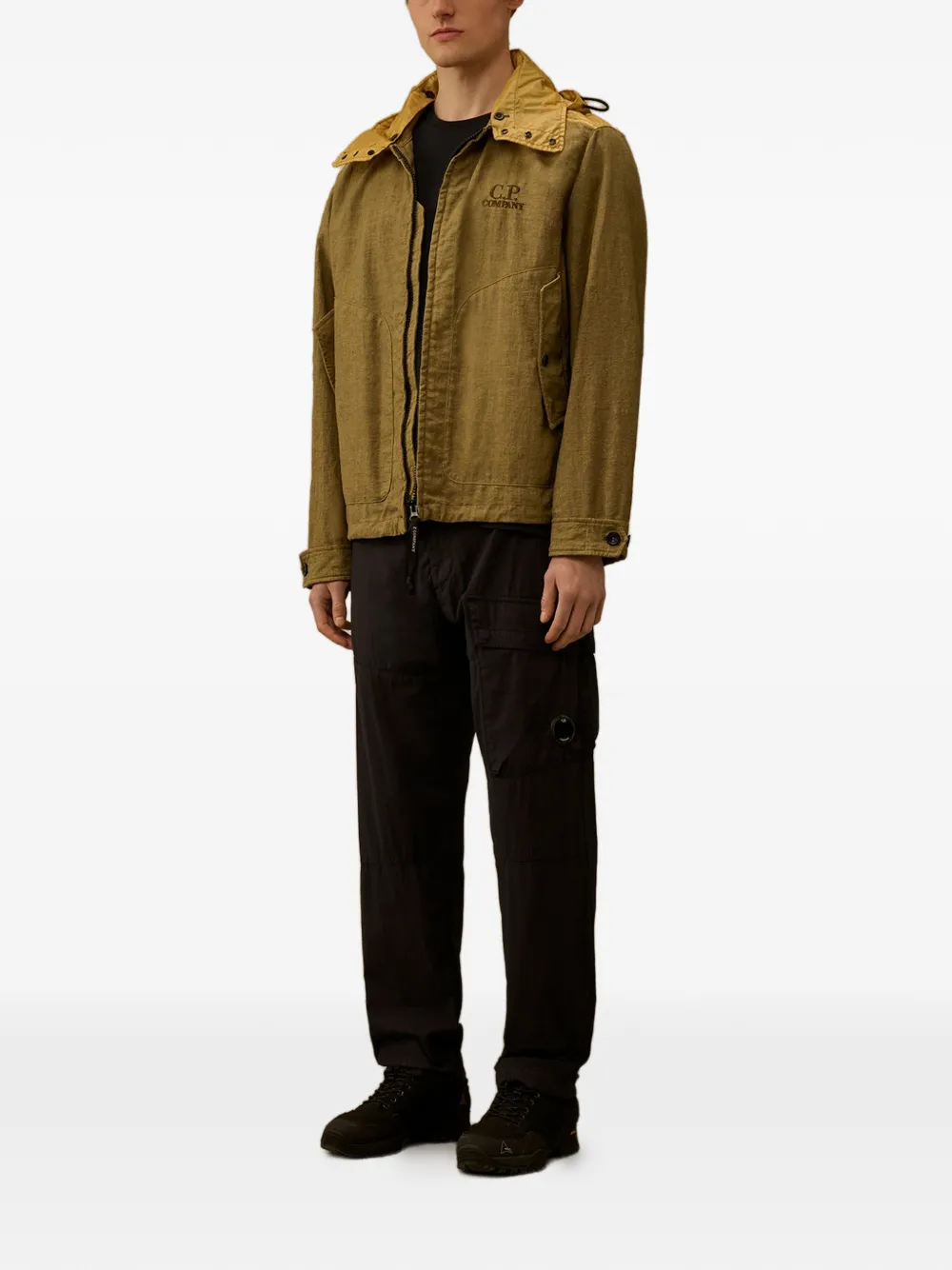 C.P. Company Rafia-R jack met goggle detail Groen