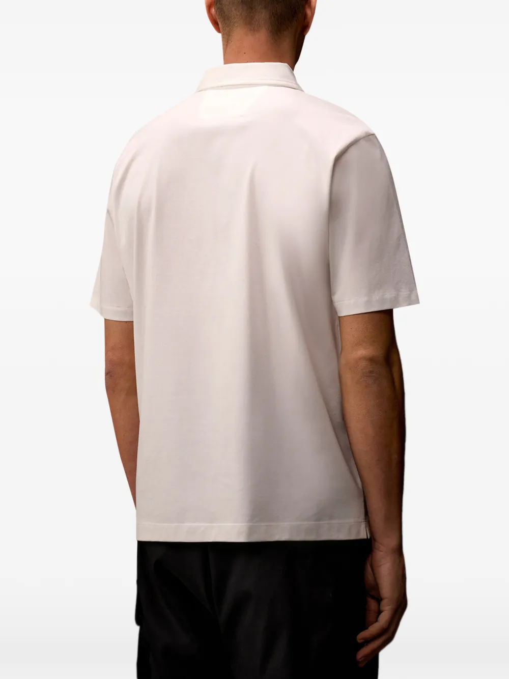C.P. Company Poloshirt met geborduurd logo Wit