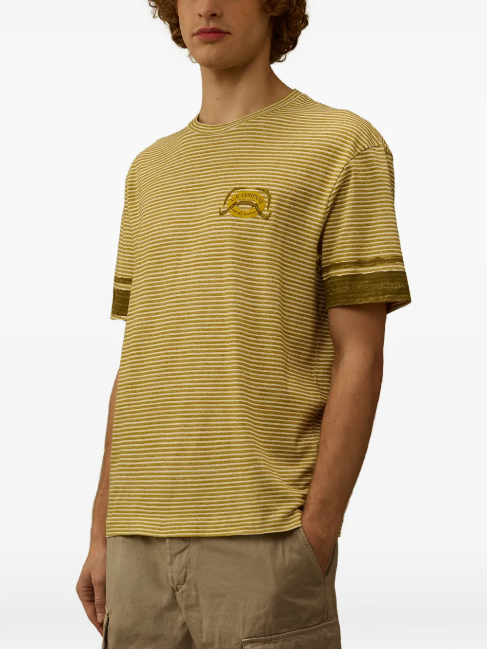 C.P. Company Gestreept T-shirt Groen