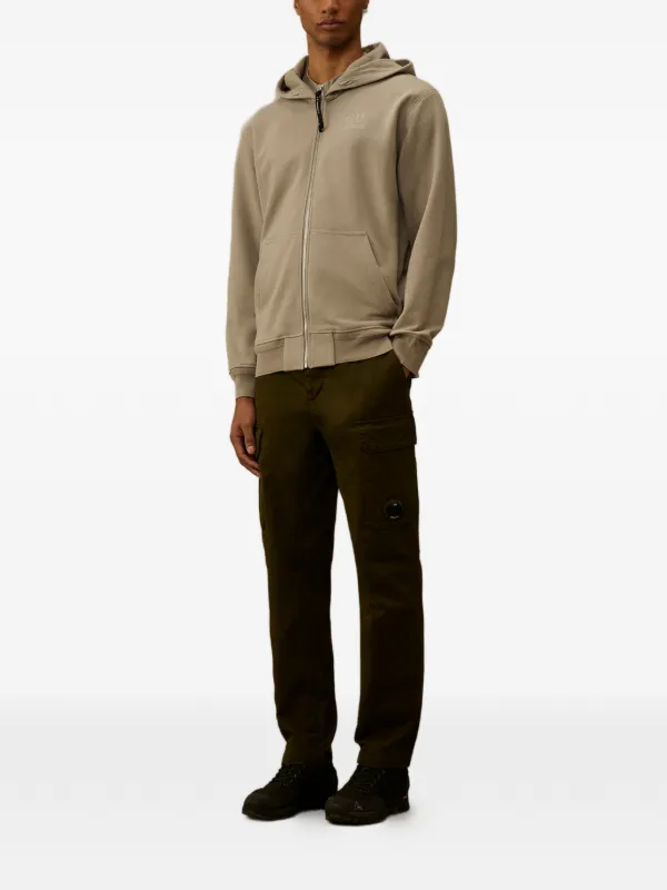 C.P. Company ロゴジップアップ パーカー | ニュートラル | FARFETCH JP
