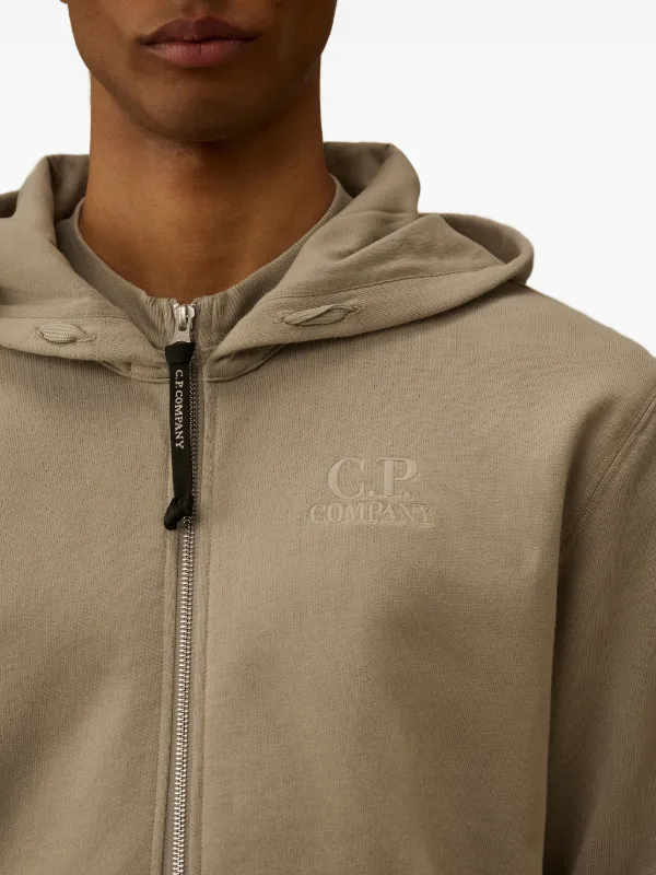 C.P. Company ロゴジップアップ パーカー | ニュートラル | FARFETCH JP
