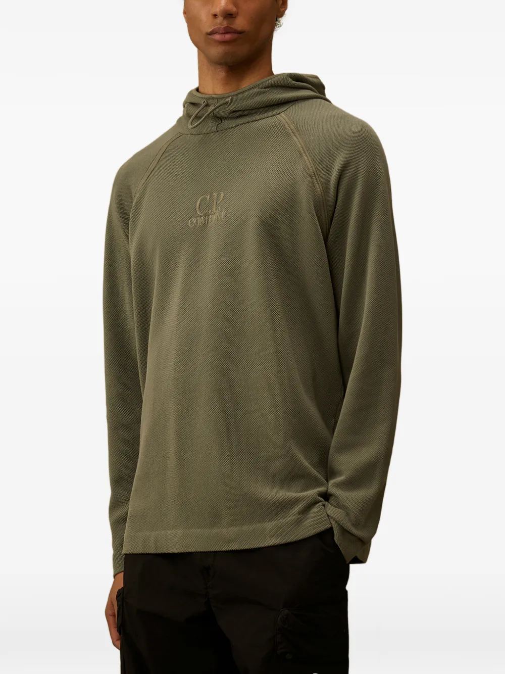C.P. Company Hoodie met geborduurd logo Groen