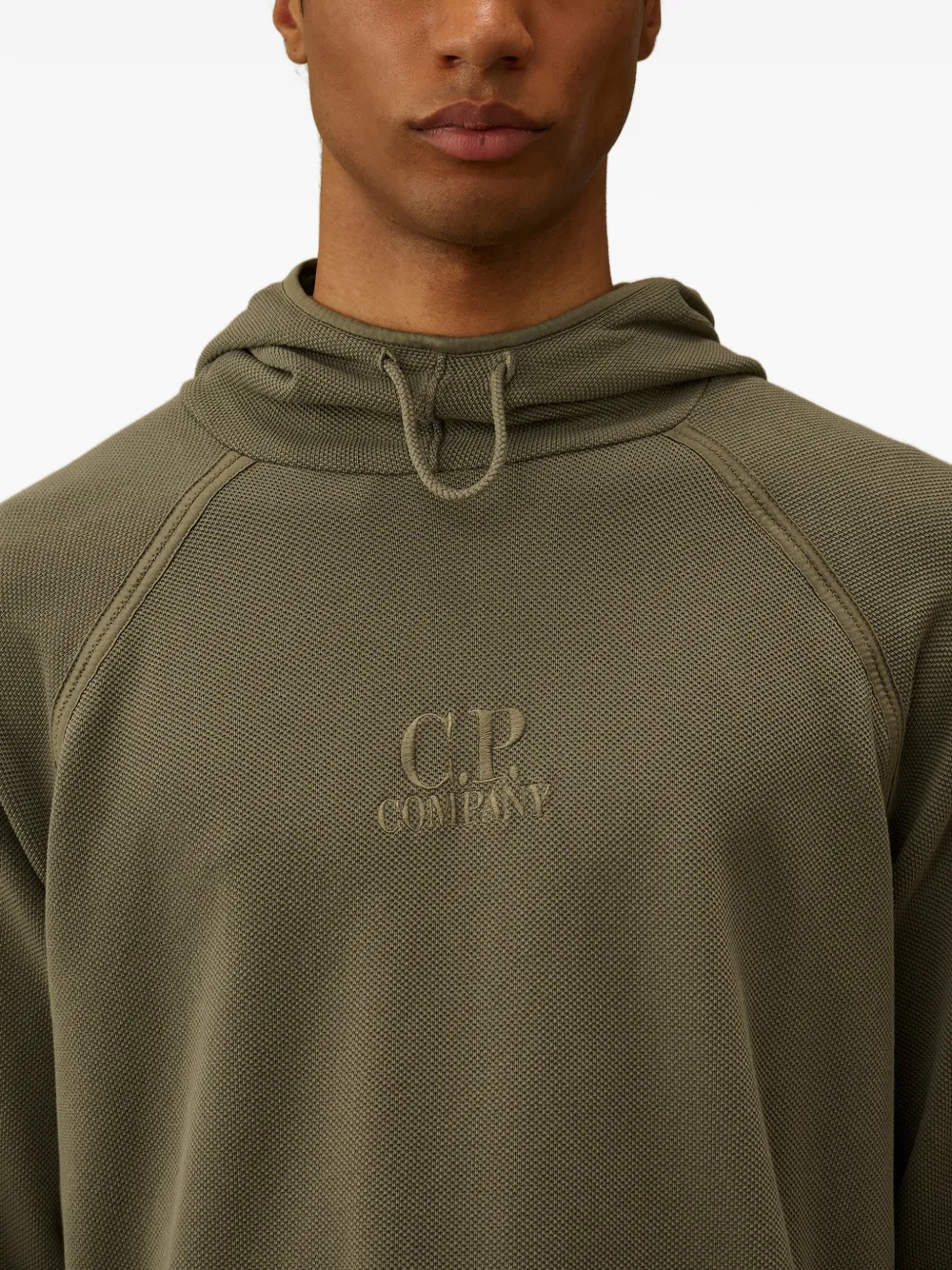 C.P. Company Hoodie met geborduurd logo Groen