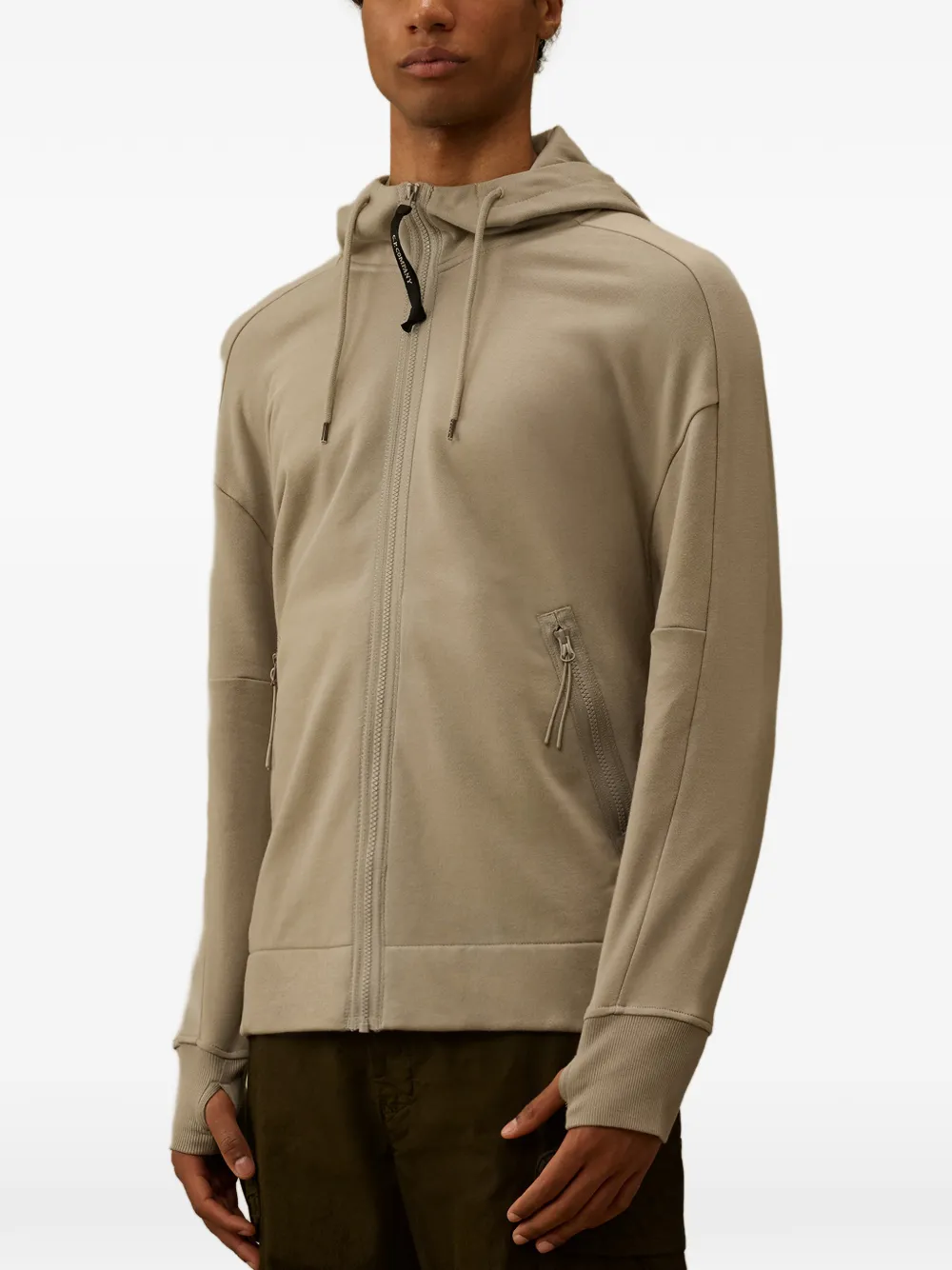C.P. Company Hoodie met rits Grijs