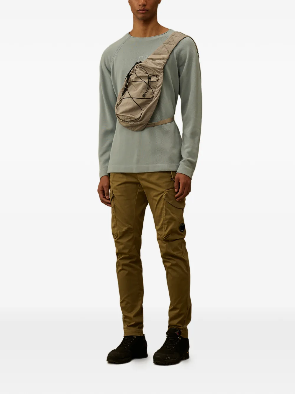 C.P. Company Sweater met geborduurd logo Groen