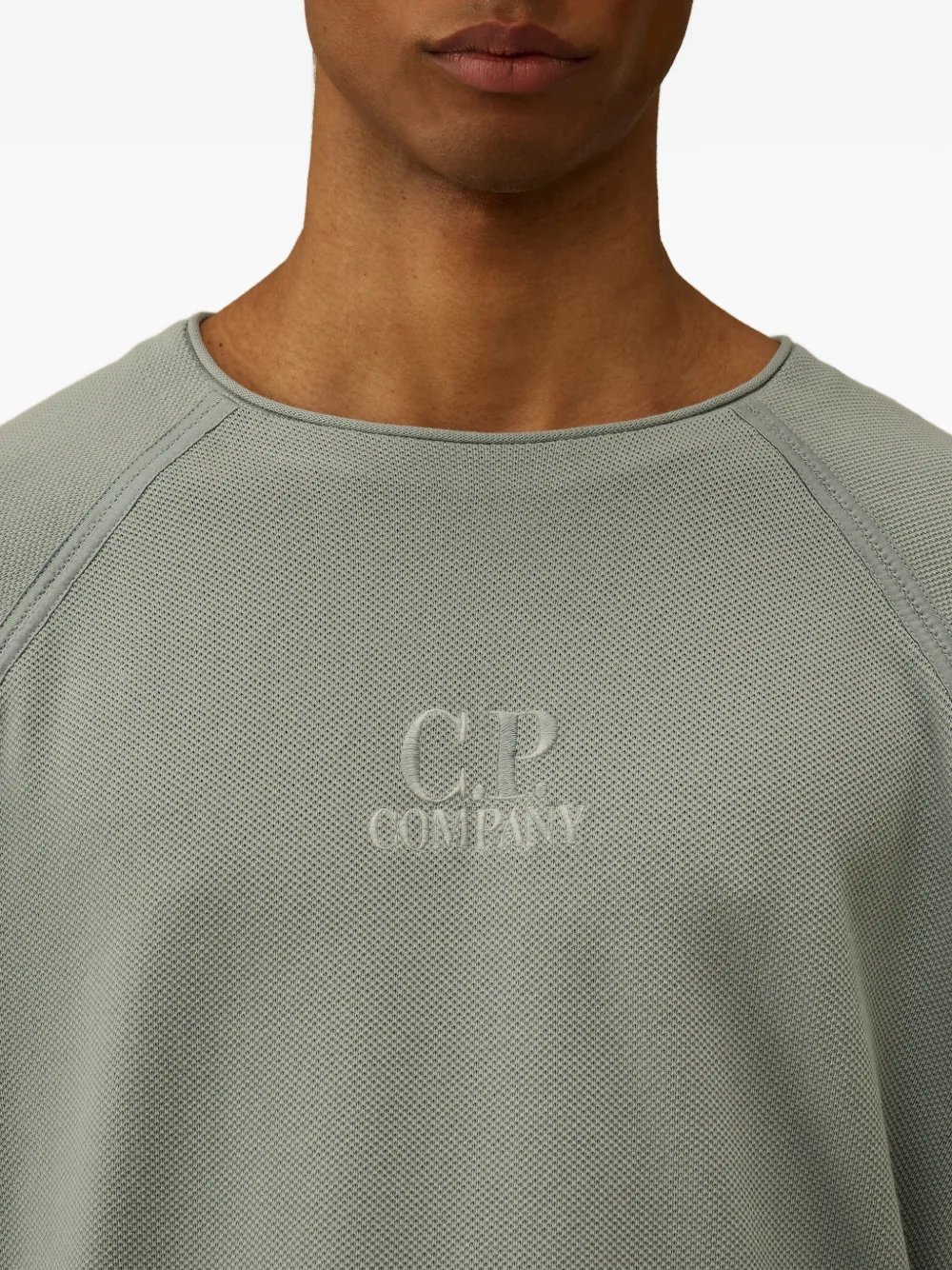 C.P. Company Sweater met geborduurd logo Groen