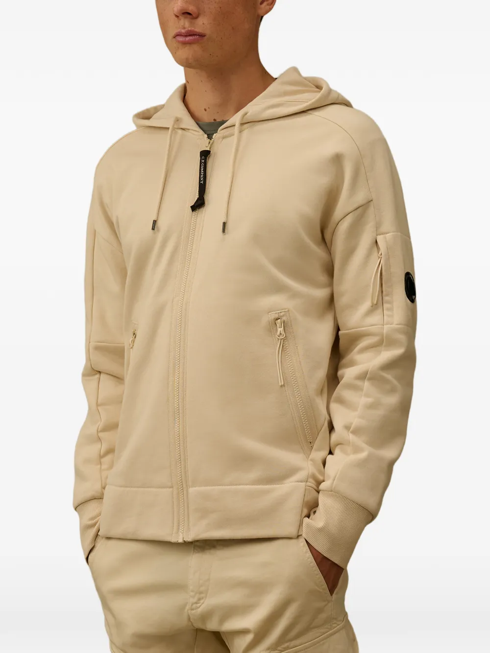C.P. Company Hoodie met rits Beige