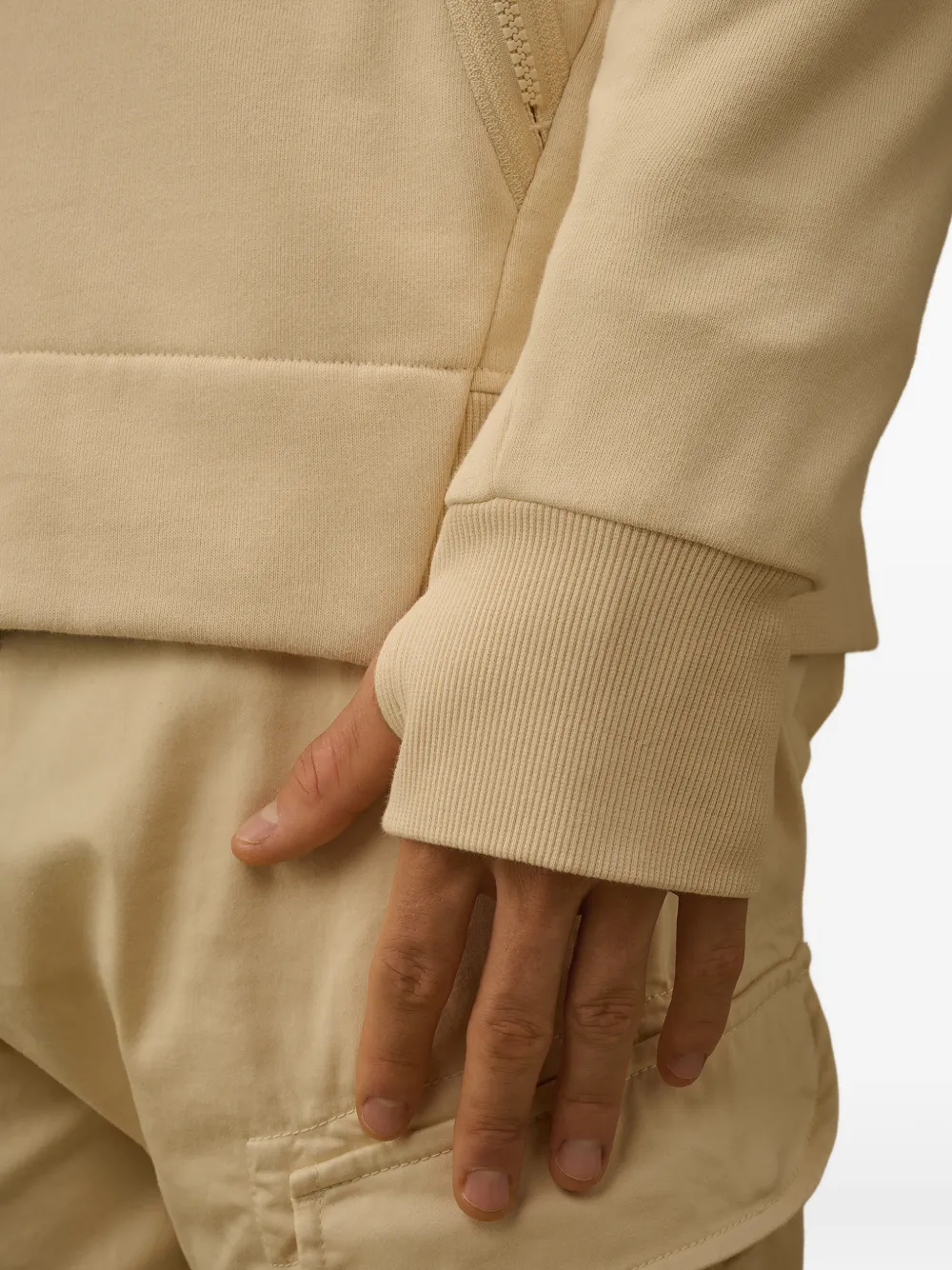C.P. Company Hoodie met rits Beige