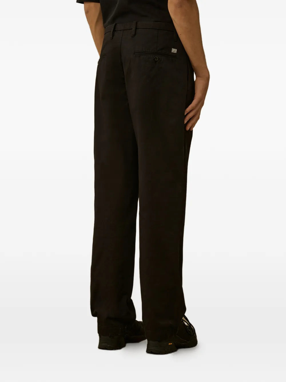 C.P. Company Katoenen gabardine broek Zwart