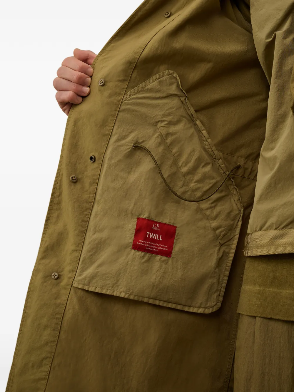 C.P. Company Jas met Lens-detail en lange mouwen Groen