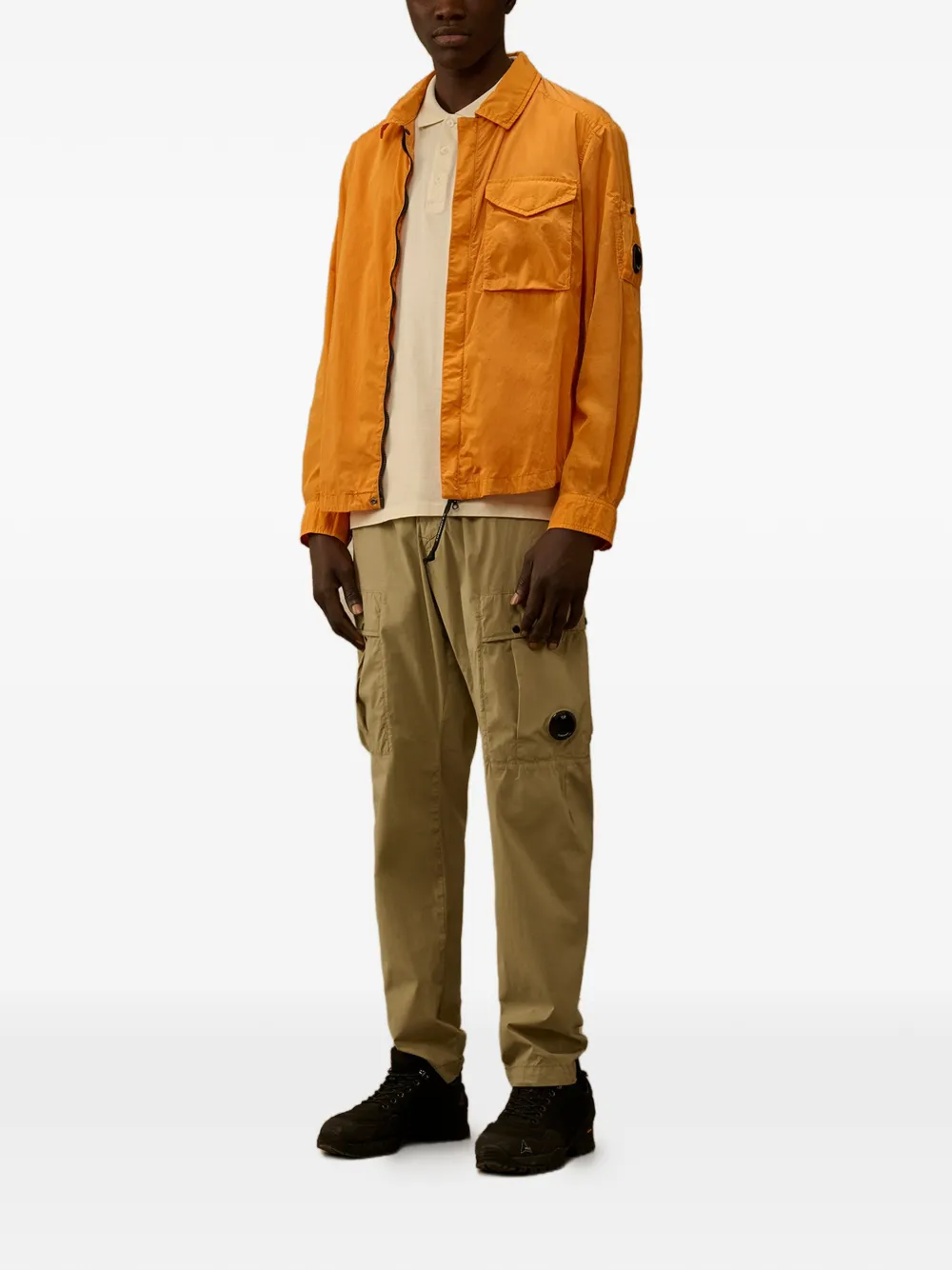 C.P. Company Chrome-R Lens shirtjack met rits Oranje