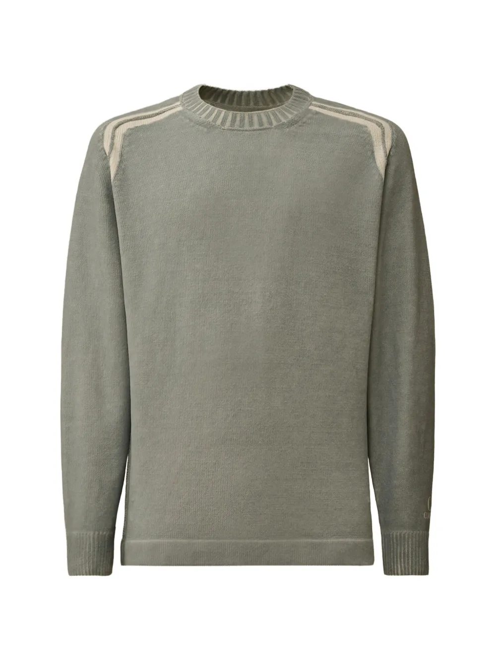 C.P. Company stripe-detail crew-neck sweater - Grey