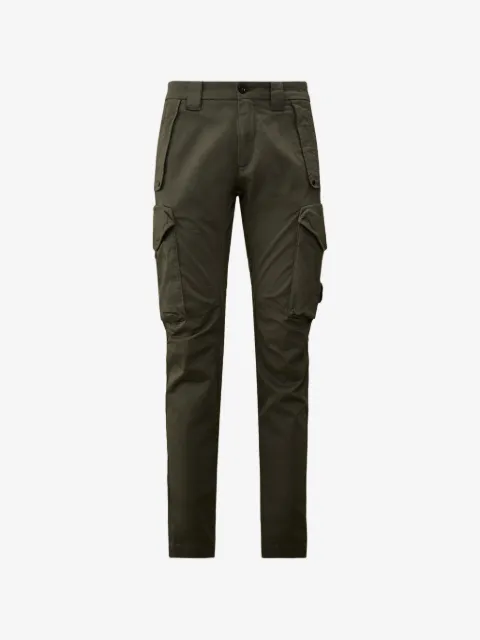C.P. Company stretch sateen ergonomic rounded pockets Lens cargo pants