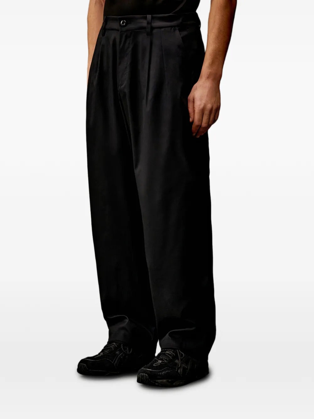 C.P. Company Broek met logopatch Zwart
