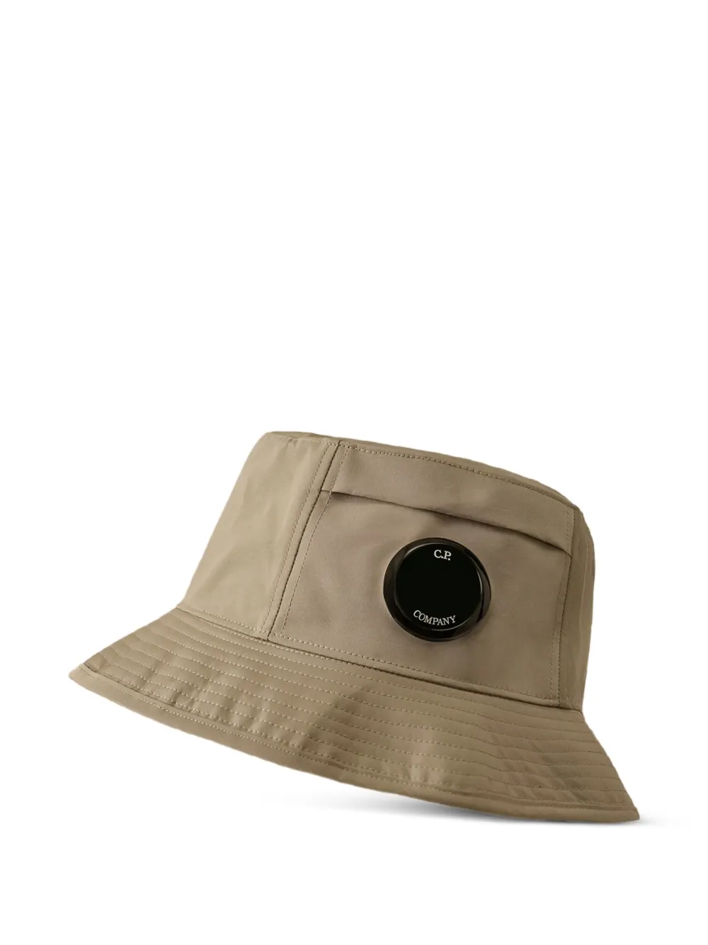 C.P. Company logo-patch bucket hat - Toni neutri