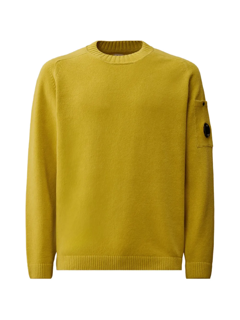 C.P. Company crewneck lens-detail cotton sweater - Giallo