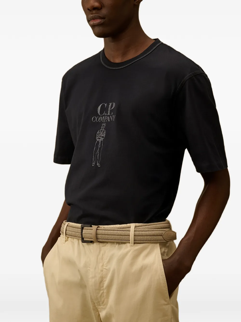 C.P. Company Gevlochten riem Beige
