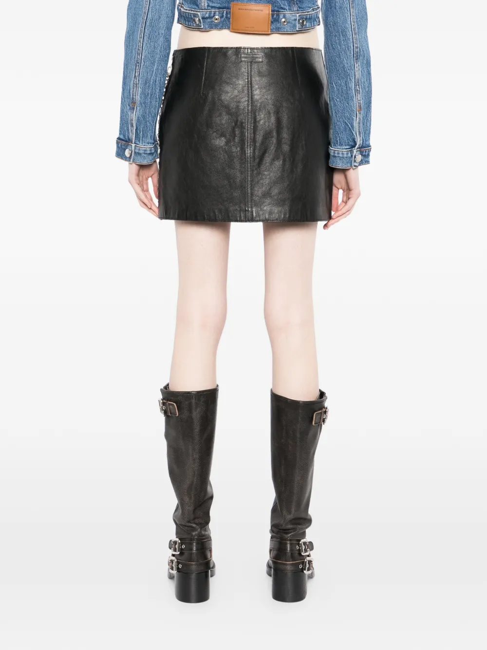 Alexander Wang Leren mini-rok Zwart