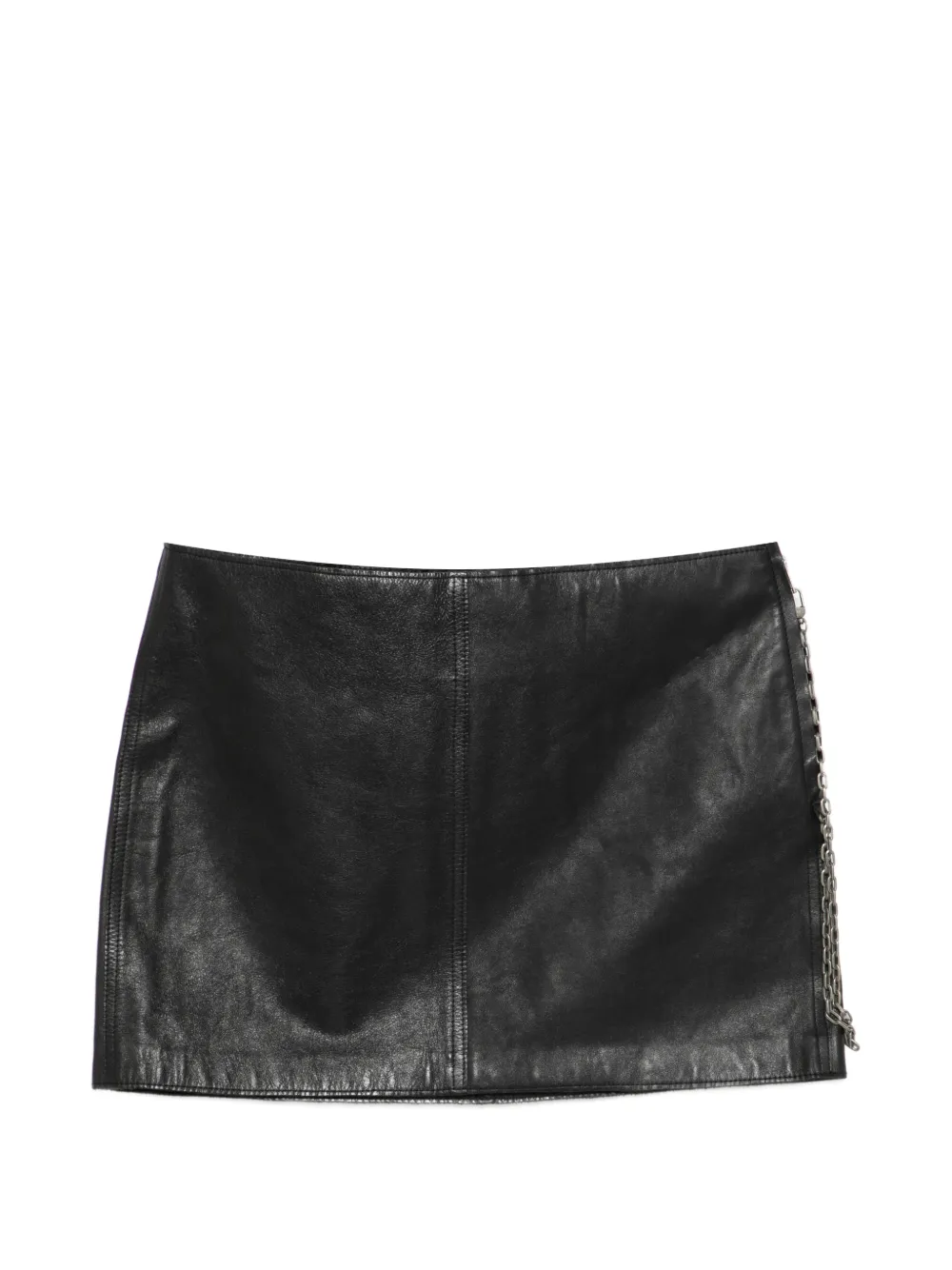 Alexander Wang low-rise leather skirt - Nero
