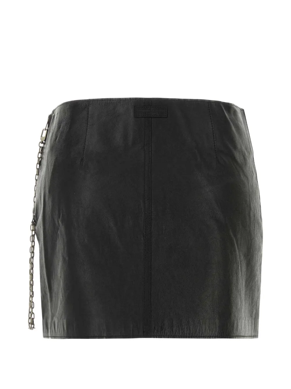 Alexander Wang low-rise leather skirt - Nero