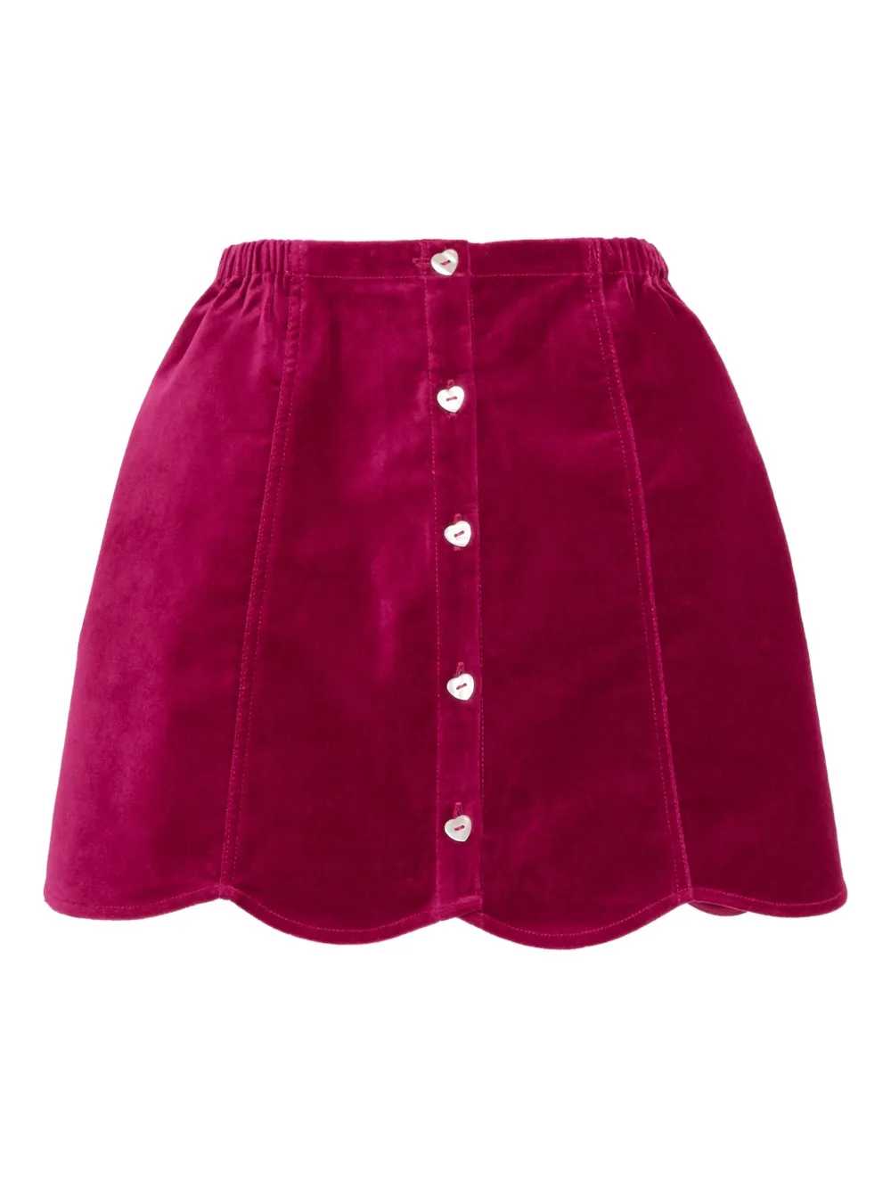 Konges Sløjd Kids' Scalloped Buttoned Skirt In Pink
