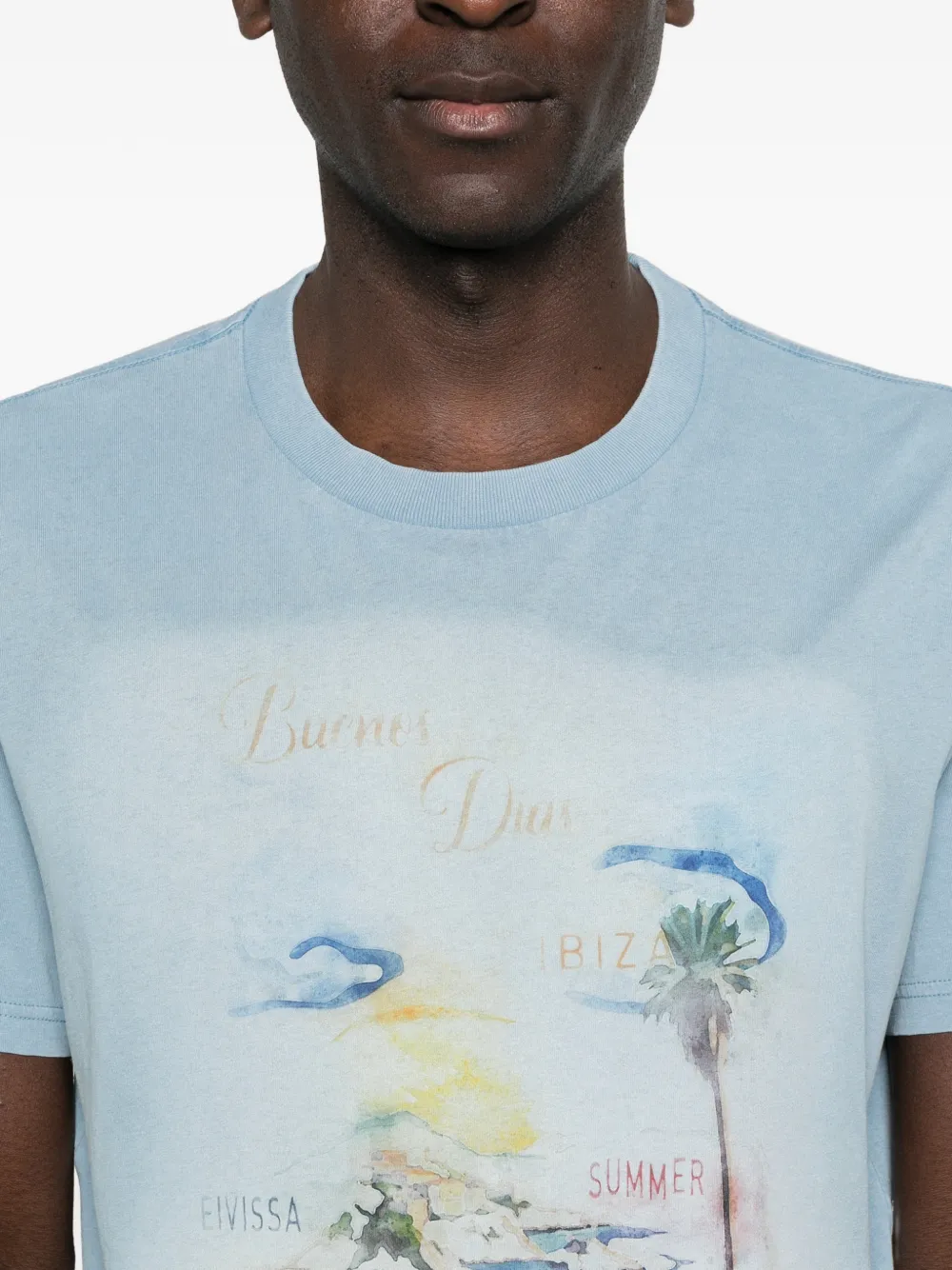 MARANT Honore T-shirt met grafische print Blauw