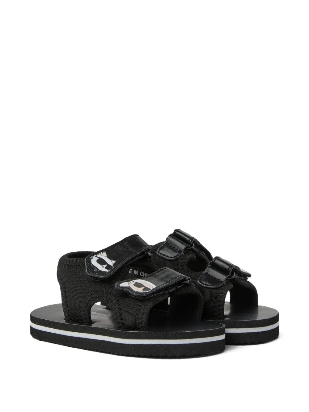 Karl Lagerfeld Kids Sandali con logo - Nero