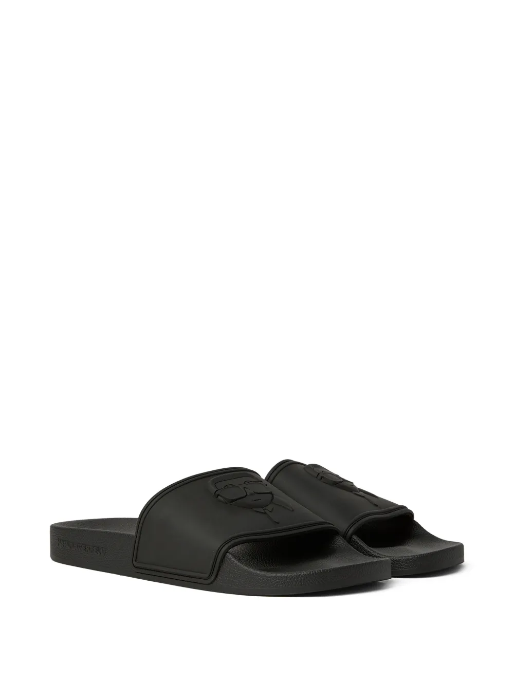 Karl Lagerfeld Kondo II Ikon Relief slippers Zwart