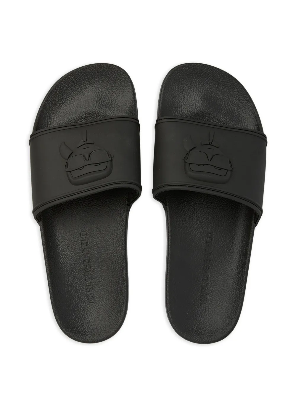 Karl Lagerfeld Kondo II Ikon Relief slippers Zwart